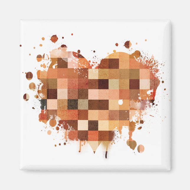 En World Heart-magnet Magnet (Framsidan)