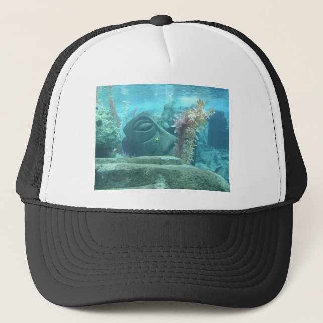 En World Underwater - Stone Statue-bild Truckerkeps (Framsida)