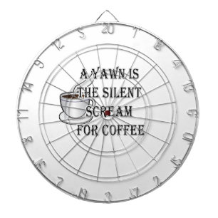 En yawn är den dolda krämen för kaffe darttavla