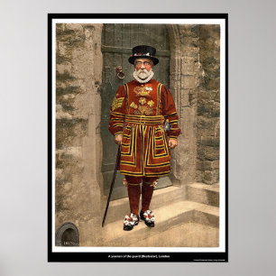 En yoeman av vakten (Beefeater), London, England Poster
