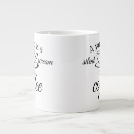 En ywn är ett tyst skrik för kaffe jumbo mugg