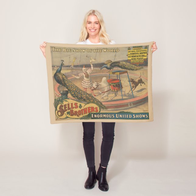 En Zebu och Peacock med inredd tränare Fleecefilt (På plats)