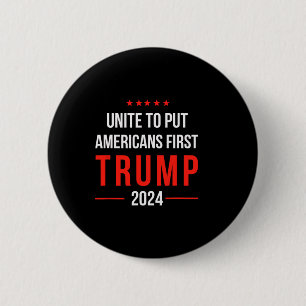 Ena för att sätta amerikaner först Trump 2025 Pres Knapp