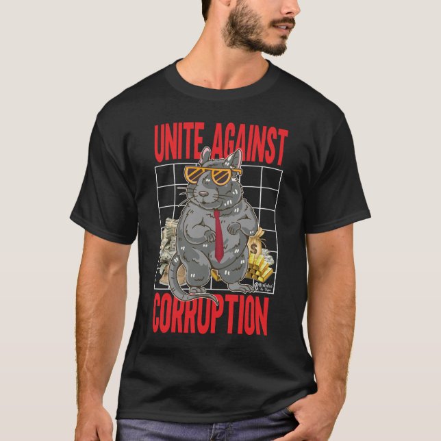 ena sig mot korruptionen Black T Shirt (Framsida)
