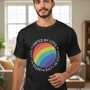 Enade Genom Kärlek Hbtq Pride Gay Lesbisk Regnbåge T Shirt