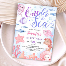 ENAderSea! 1:a födelsedag Flicka Cute Ocean