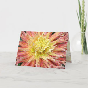 Enameled Dahlia Bloom Birthday Kort
