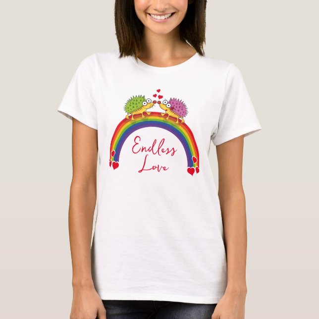 Enamorados de los erizos de Lindos. Erizo, T Shirt (Framsida)