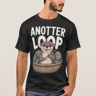 Enannan Ögla - Rollig Virkad Utter Garn T Shirt