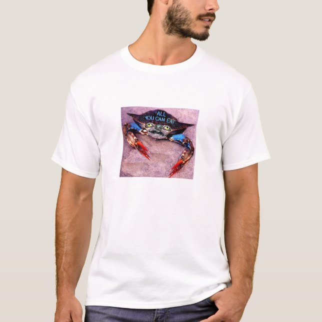 Enansikte blått-klo crab. t-shirt (Framsida)