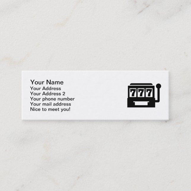 Enarmad bandit mini visitkort (Framsida)