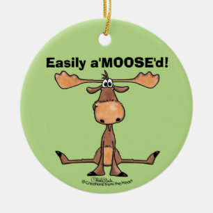 Enasily A'Moose’d Julgransprydnad Keramik