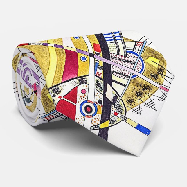 Enastående abstraktion - Kandinsky Neck Tie Slips (Rullad)