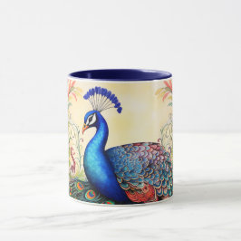 Enastående Anpassningsbar Monogram Peacock Mugg