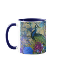 Enastående Anpassningsbar Monogram Peacock Mugg