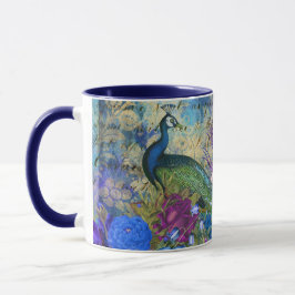 Enastående Anpassningsbar Monogram Peacock Mugg