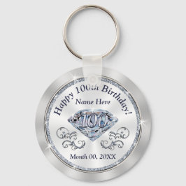 Enastående Billigt i 100:e Födelsedagsfesten Favor Nyckelring