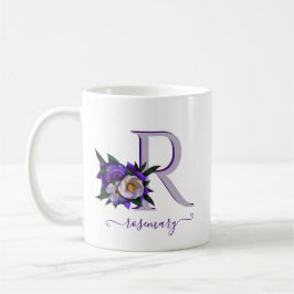 Enastående Blommigt Lavender White Anpassningsbar  Kaffemugg
