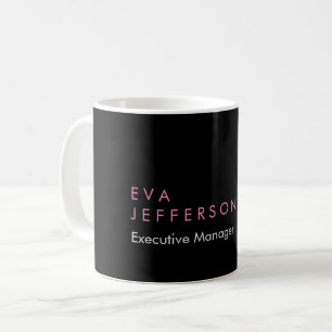 Enastående elegant, unik, modern, svart vanlig kaffemugg