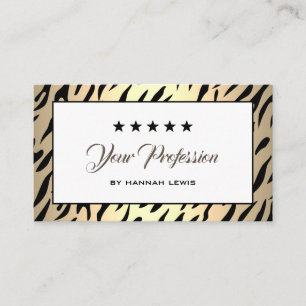 Enastående Guld Tiger-minimalistisk Professionell Visitkort