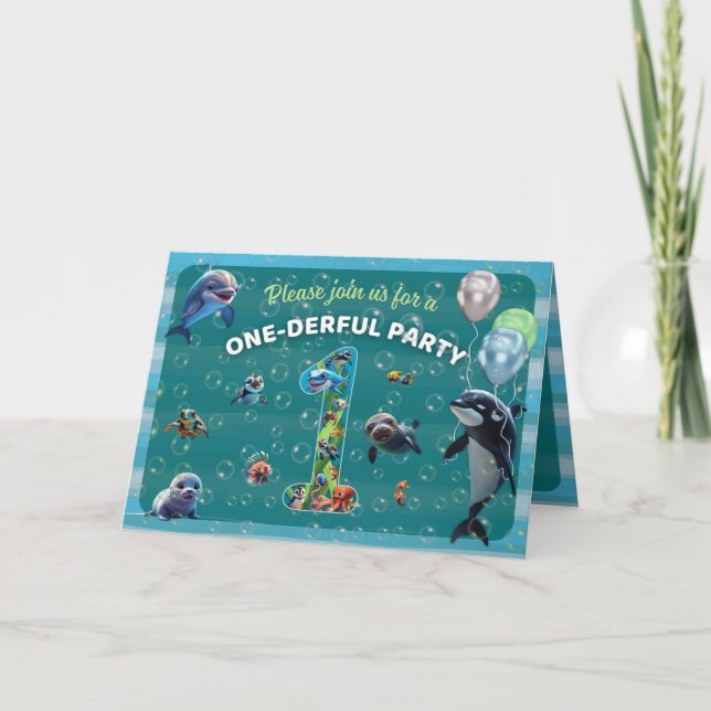 Enastående inbjudan till mappat Vågrät i Party (Framsida)