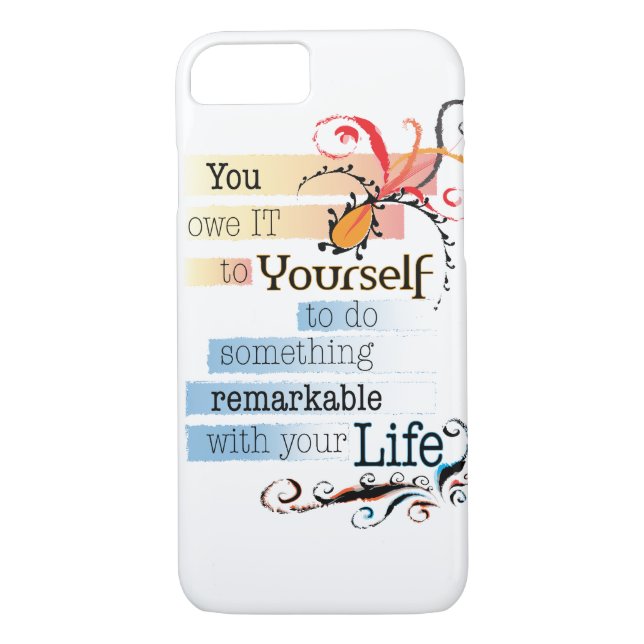 Enastående LIFE-inspirationslyktat citat Case-Mate iPhone Skal (Baksida)