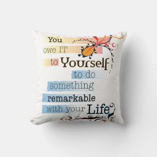 Enastående LIFE-inspirationslyktat citat Kudde