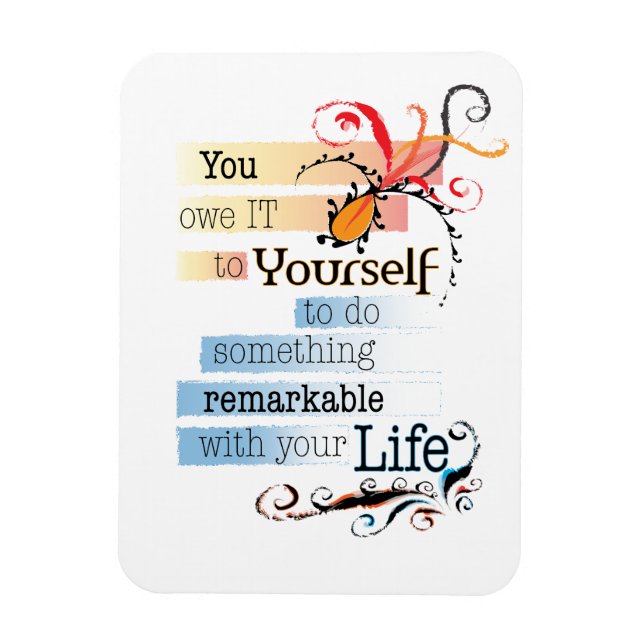 Enastående LIFE-inspirationslyktat citat Magnet (Vertikal)
