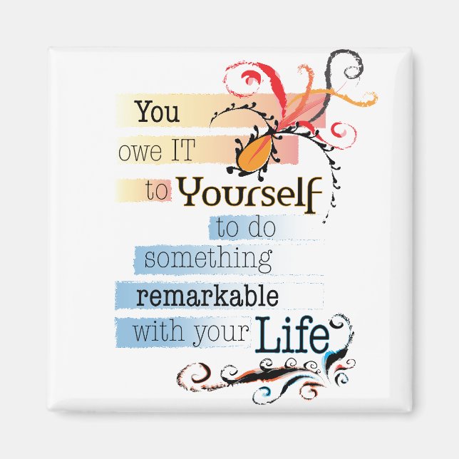 Enastående LIFE-inspirationslyktat citat Magnet (Framsidan)