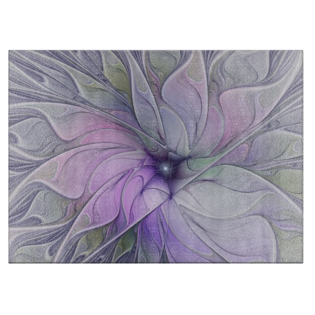 Enastående, modern Abstrakt Fractal Art Flower (Framsidan)