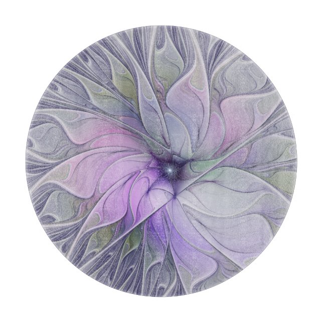Enastående, modern Abstrakt Fractal Art Flower (Framsidan)