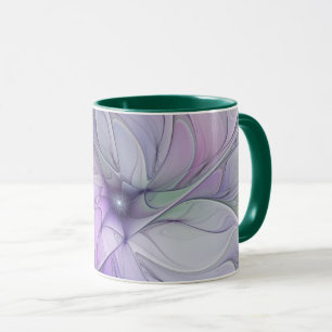 Enastående, modern Abstrakt Fractal Art Flower Mugg