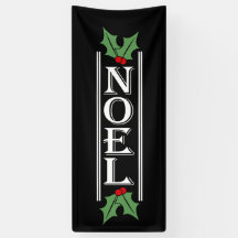 Enastående NOEL Typografi på svart jul