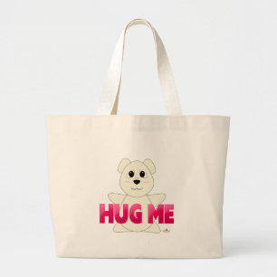 Enastående Polar Bear Rosa Hug Me Jumbo Tygkasse
