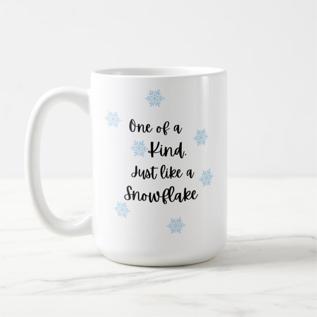 Enastående, Precis Som En Snöflinga Kaffemugg (Vänster)
