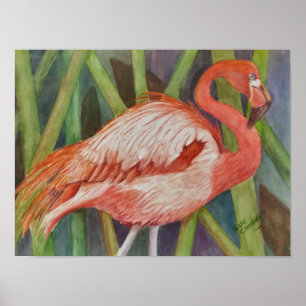 Enastående Rosa Flamingo Poster