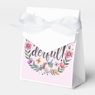 Enastående vattenfärgsUnicorn Birthday Presentaskar