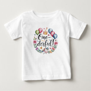 Enastående vattenfärgsUnicorn Birthday T Shirt