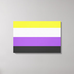 Enby-Flagga (icke-binärt Pride) Canvastryck