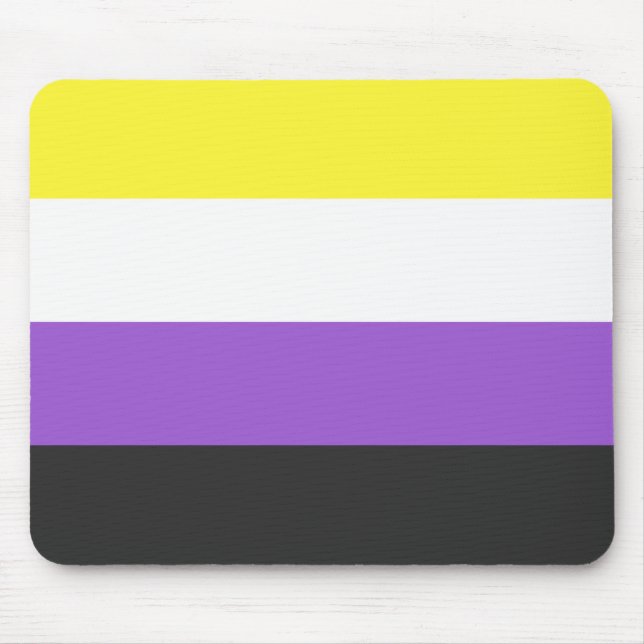 Enby-Flagga (icke-binärt Pride) Musmatta (Framsidan)