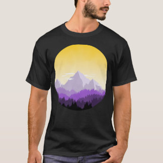 Enby Range Circle (Subtle Non-Binary Flagga Landsc T Shirt