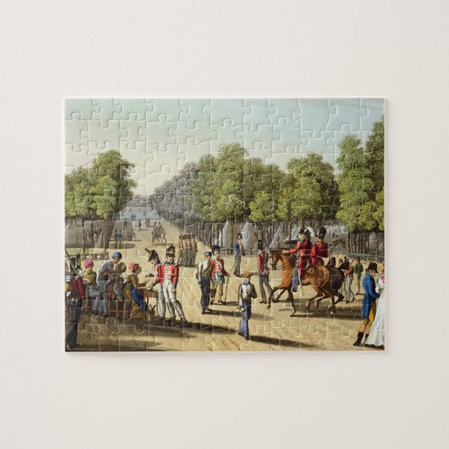 Encampment av den brittiska armén i Boisen de Boul Pussel (Horisontell)