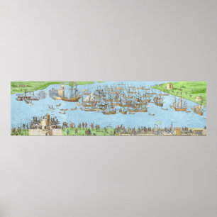 Encampmenten av de engelska styrkorna poster