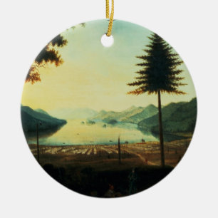 Encampmenten på sjön George, New York, 1759 (olj Julgransprydnad Keramik