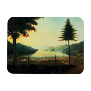 Encampmenten på sjön George, New York, 1759 (olj Magnet