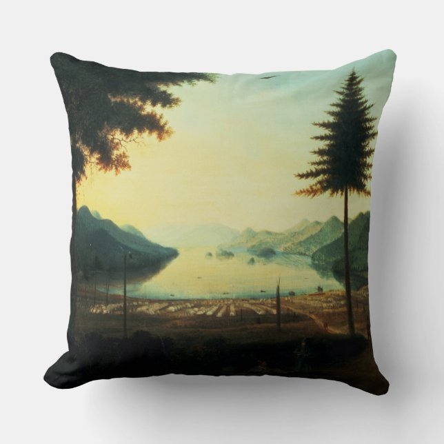 Encampmenten på sjön George, New York, 1759 (olja Kudde (Framsida)