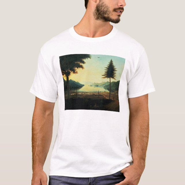 Encampmenten på sjön George, New York, 1759 (olja Tee (Framsida)