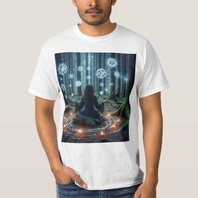 Encantamientos de Luz: Magia Blanca T Shirt (Framsida)