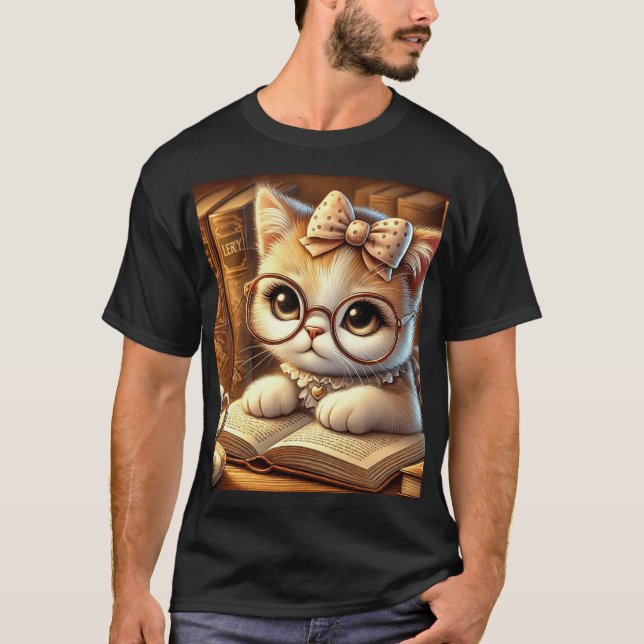 "Encantos Felinos: A Magia dos Gatos" T Shirt (Framsida)