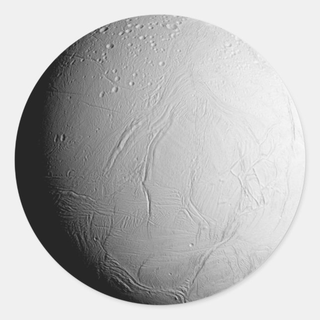 Enceladus Runt Klistermärke (Framsida)